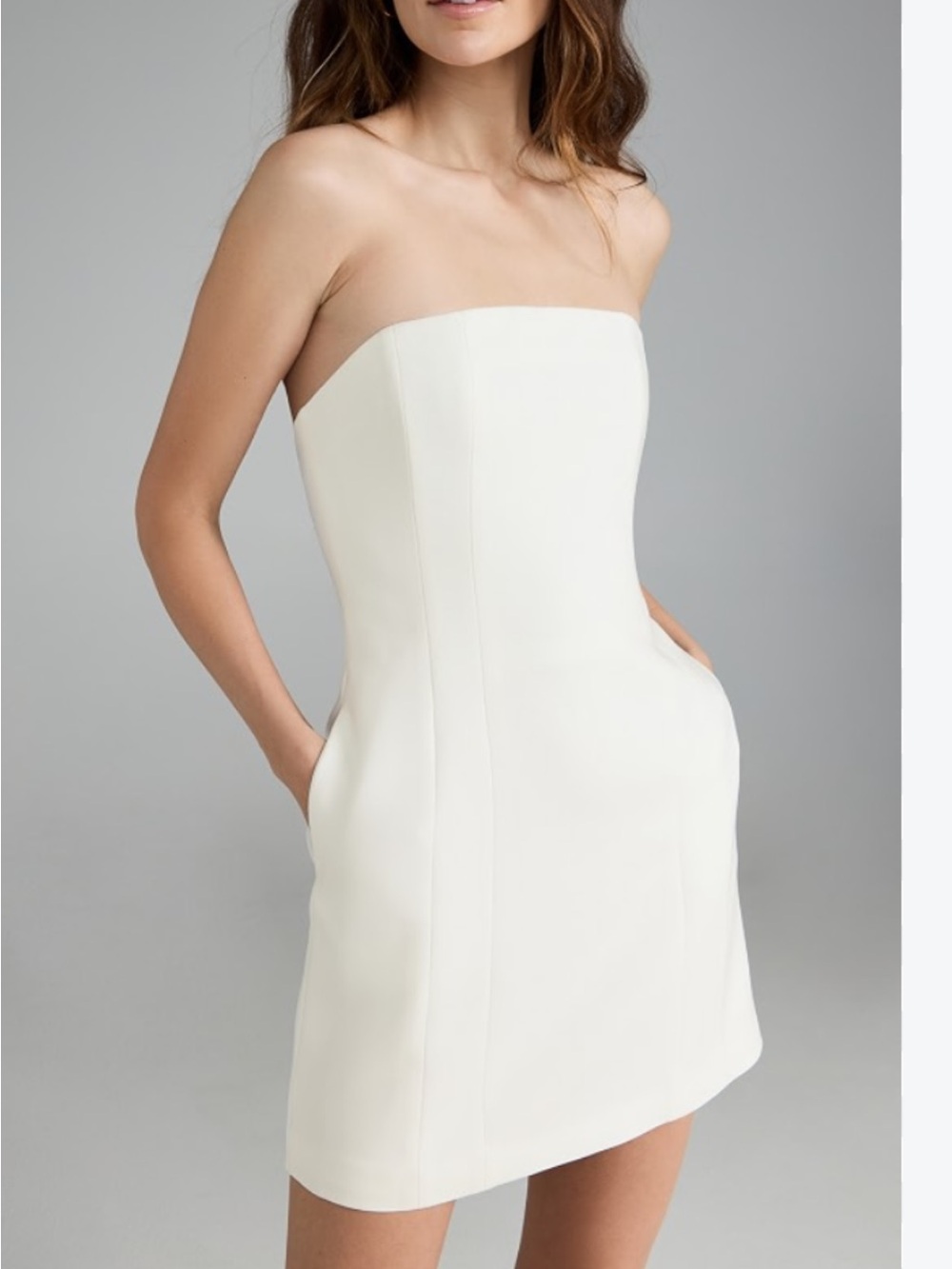 A.L.C. Strapless White Mini Dress